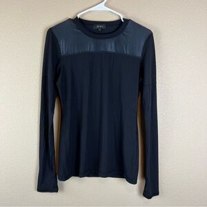 ALALA black long sleeve ribbed top